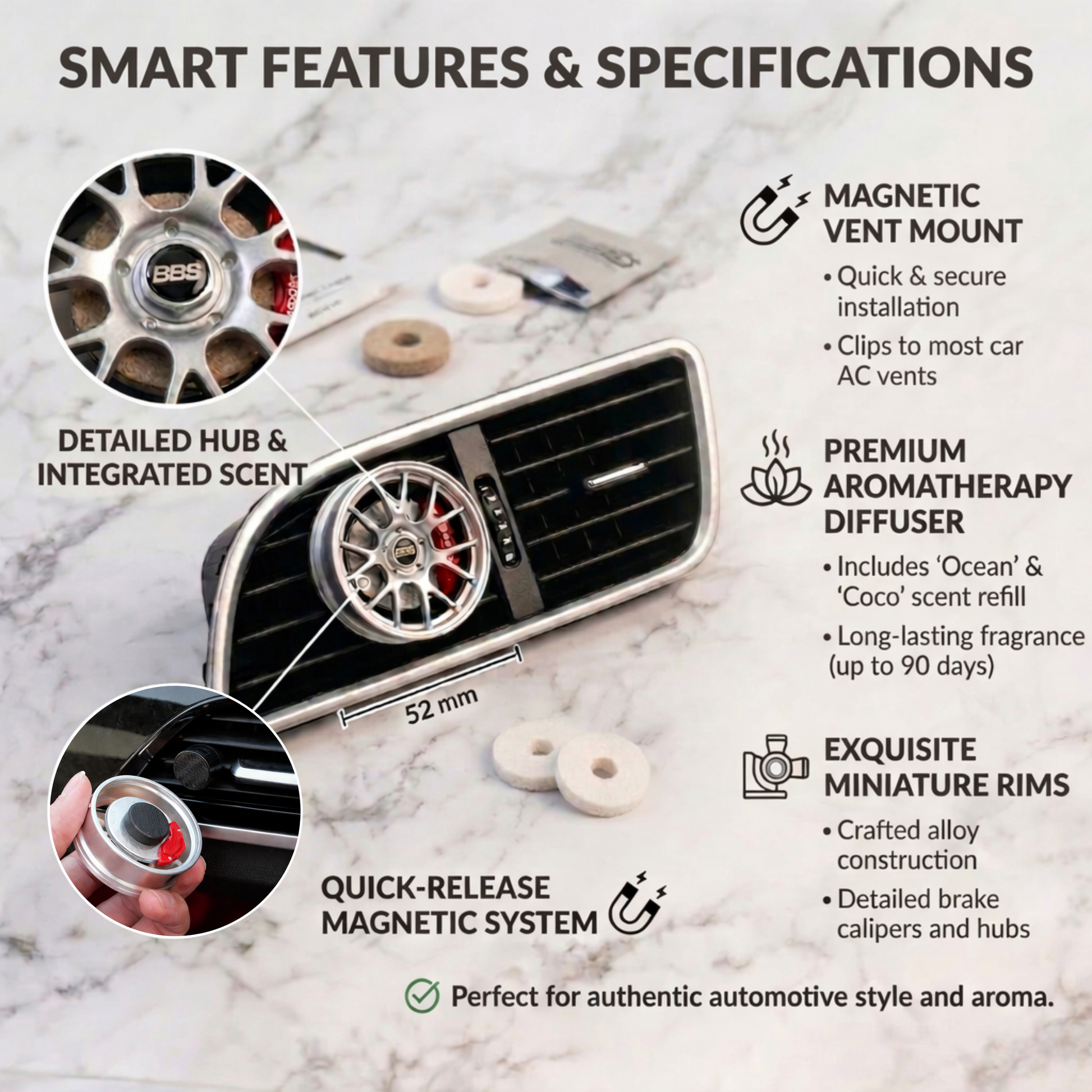 Rim vent diffuser by My Store showing a circular air vent cover with adjustable louvers for airflow control.